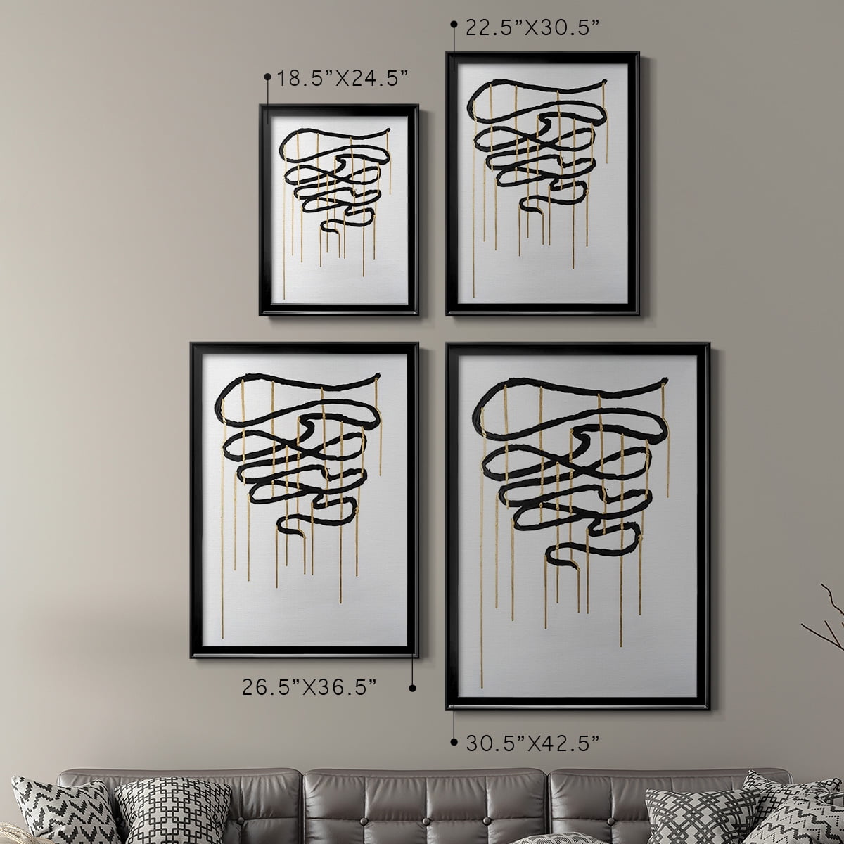 Weeping Ribbon I Premium Framed Print, in Gold, Black, or Silver - Ready to Hang