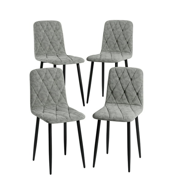 GVN Kitchen Chair, Dinner Chairs,Dining Chairs Set Of 4,Kitchen Chairs Set Of 4 With Upholstered Cushion Seat And Metal Legs