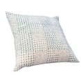 thumbnail image 5 of 18 x 18 Handcrafted Square Cotton Accent Throw Pillow, Aztec Minimalistic Print, Blue, White, 5 of 5
