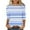 Blue, variant on TKLPEHG 3/4 Sleeve Shirts for Womens Fashion Casual Comfy Cute Print 3/4 Sleeve T Shirts Crew Neck Blouses (Blue,XXXL)