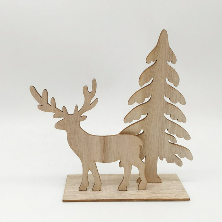 Pure Handmade wooden crafts deer ornament wine cabinet creative