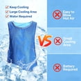 thumbnail image 6 of Adjustable Cooling Vest with 24 Ice Packs for Men and Women, Anti-Heat Ice Vest PVA Waterproof Ice Vest Resistant Personal Cooling Vest Sports Vest for Outdoor Work and Motorcycle, Blue, 6 of 8
