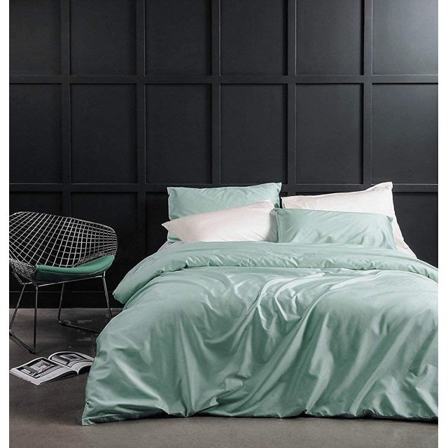 Color Funda Nórdica 120x98 pulgadas Juego de cama de lujo 400 hilos egipcio