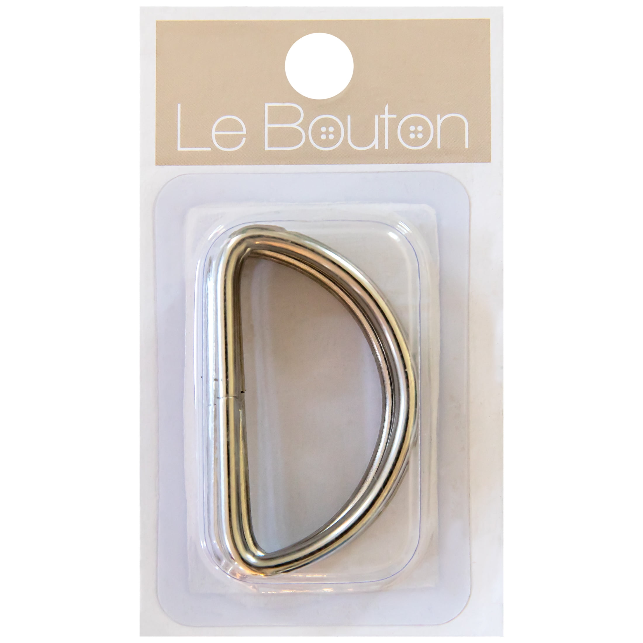 Le Bouton Silver 1 1/2" Metal D-Rings, 4 Pieces