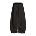 thumbnail image 4 of HIPYLO Teen Oversized Wide Leg Pants with High Waistband Tween Sweatpants for Girls in Flowy Fabric Girls Pants, 4 of 6