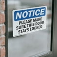 thumbnail image 4 of (2 Pack) Please Make Sure This Door Stays Locked OSHA Notice Sign, 4 of 7