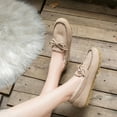 thumbnail image 3 of CHICVOMEY Women's Faux Fur Lined Moccasin Slippers - Warm Suede Indoor&Outdoor House Shoes with Non-Slip Sole for Winter Comfort Moccasin Slippers, 3 of 10