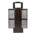 thumbnail image 6 of Kepooman Jewelry Armoire Storage Chest Necklace with Inside Makeup Mirror, Rear Storage Shelves, Walnut, 6 of 10
