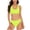 22# Fluorescent Green, variant on Women's Solid Racerback Athletic Bikinis Sporty 2 pieces Swimsuit Junior Teen Girls Sports Bathing Suits Yellow L