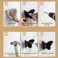 thumbnail image 6 of Wall Hooks for Bedroom, 4 Pack Coat Hooks Wall Mounted with Nails for Coat, Scarf, Hat, Towel - Stainless Steel Butterfly Shape Storage Hook, 6 of 8