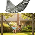 thumbnail image 2 of Portable Outdoor Camping Hammock Garden Swing Hanging Bed Light Weight Nylon Rope Mesh Hammock Easy to Install, 2 of 4