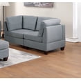 thumbnail image 4 of CoSoTower Modular Sofa Set 6Pc Set Living Room Furniture Sofa Loveseat Couch Grey Linen Like Fabric 4X Corner Wedge 1X Armless Chair and 1X Ottoman, 4 of 9