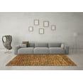 thumbnail image 3 of Ahgly Company Indoor Round Abstract Brown Modern Area Rugs, 4' Round, 3 of 4