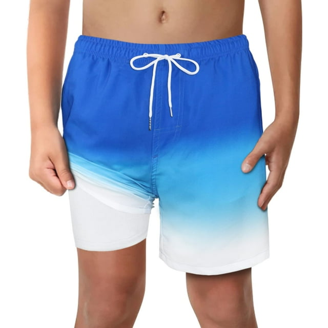 Bañador LUCOWEE para niños con calzoncillo bóxer, tallas 6-20 UPF 50+