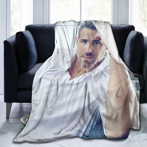 Ryan Reynolds Soft and Comfortable Warm Fleece Blanket for Sofa, Bed, Office Knee pad,Bed car Camp Beach Blanket Throw Blankets (60"x50") … (80"x60")
