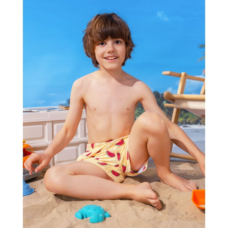 SURF CUZ Boys Swim Trunks Mesh Lined Boys Swim Shorts Quick Dry Swimsuit for Boy UPF 50 Sizes 2T 12