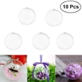 thumbnail image 1 of EeaseMX 10 bolas transparentes para árbol de Navidad, adornos colgantes para Navidad, adornos para dulces, confeti, caja de regalo, decoración para fiestas y bodas, 4 cm, 1 of 7