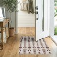 thumbnail image 2 of ODIKA 2'x3' Brown Taupe Modern Bohemian Geometric Washable Throw Rug Contemporary Abstract Vertical Stripes Mid Century Non-Slip, Low Profile, Flatwoven, Easy Care for Hallway, Study Room, 2 of 7
