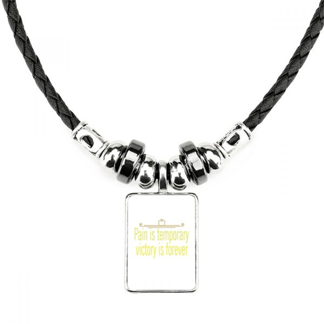 el dolor gana por ahora. collar a mano colgante de cuerda de cuero Unbranded M