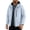 Blue, variant on Winter Jackets for Men Waterproof Hooded Solid Color Long Sleeve Workwear Jacket Warm Drawstring Multi Zipper Pockets Outerwear Casual Windbreaker For Work