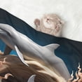 thumbnail image 2 of Yiaed Coral Fish Dolphin Print Dog Blankets-Cat Blanket Washable for Couch Protection,Puppy Blanket, Soft Plush Reversible Throw Furniture Protector-Medium, 2 of 8