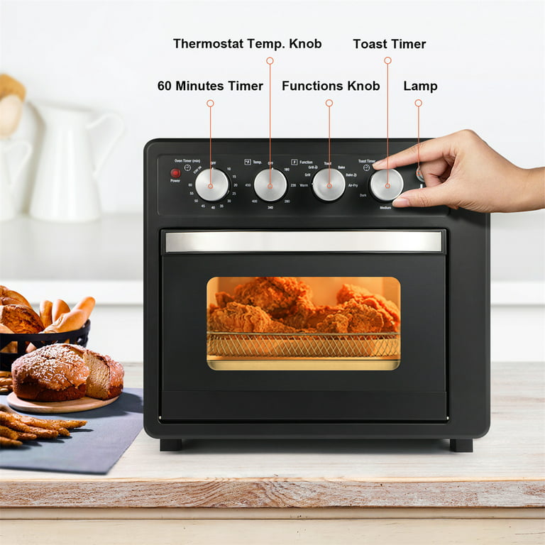Air Fryer Oven, Toaster Oven Air Fryer Combo with Glass Viewing