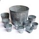 thumbnail image 3 of Maceta de Metal galvanizada, maceta de jardín Vintage, maceta para balcón y Patio, 3 of 8