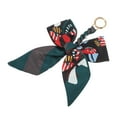 thumbnail image 5 of Unique Bargains 1 Pc Trendy Long Scarf Ribbon Bow Handbag Charm Decorative Keychain Dark Green, 5 of 5