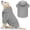 Grey, variant on NCY Fuzzy Dog Sweaters for Large Dogs Soft Double-Sided Plush Fleece Pet Sweater Clothes Pet Coats Dog Hoodie Sherpa Hooded Sweatshirt(Pink-L)
