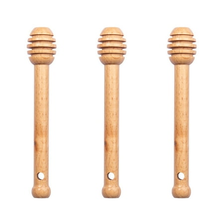 

Etereauty Honey Stick Stirrer Dipper Mini Spoon Sticks Wooden Server Drizzler Syrup Jar Kids Lunch Accessories Wand Wood