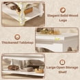 thumbnail image 6 of Homieasy Coffee Table, 2-Tier Farmhouse Coffee Table with Storage for Living Room, White, 6 of 8