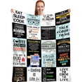 thumbnail image 1 of LHSHID Computer Programmer Gifts for Men Women Blanket Flannel Soft and Comfortable Anti static Bed Sofa Blanket 60x80in, 1 of 5