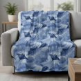 thumbnail image 2 of Blue Fish Coastal Blanket Soft Cozy Warm Throw Blanket for Couch, Plush Fuzzy Flannel Fleece Blankets for Sofa, Watercolor Beach Ocean Nautical Bed Blankets Lightweight Gifts for Women, 50"x60", 2 of 9