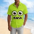 thumbnail image 5 of Gamivast funny golf shirts for men Regular Fit Short Sleeve short sleeve button down shirts Graphic Print graphic t-shirts Monster Face Novelty Party, 5 of 5