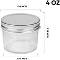 thumbnail image 2 of 4oz Glass Jars With Lids(Silver) Mason Jars glass jars with lids Ideal For Honey Jam Baby Foods Wedding Favor DIY Magnet, 2 of 7