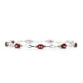thumbnail image 3 of Galaxy Gold 3.39 Carat 14k Solid White Gold Tennis Bracelet Garnet Diamond, 3 of 6