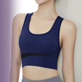 thumbnail image 2 of BYHONG Women Casual Breathable Yoga Top Bra Underwear Without Steel Ring Gathering Sports Running Bra Bras for Women Navy M, 2 of 5