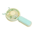thumbnail image 2 of Mini ventilador de mano portátil de bolsillo, recargable, regalo para escritorio de mujer. Verde, 2 of 9