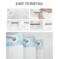 thumbnail image 5 of No Hook Shower Curtains with Snap in Liner, Blue Starfish Coastal Waterproof Fabric Shower Curtain, Summer Beach Ocean Coral Shell Double Layers & See-Through Top Window Bathroom Curtains 48''x72'', 5 of 6