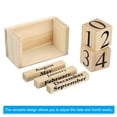 thumbnail image 4 of Uxcell Vintage Wood Block Perpetual Calendar, Reusable Wooden Month Date Display Blocks for Desk 3.7", Brown, 4 of 4