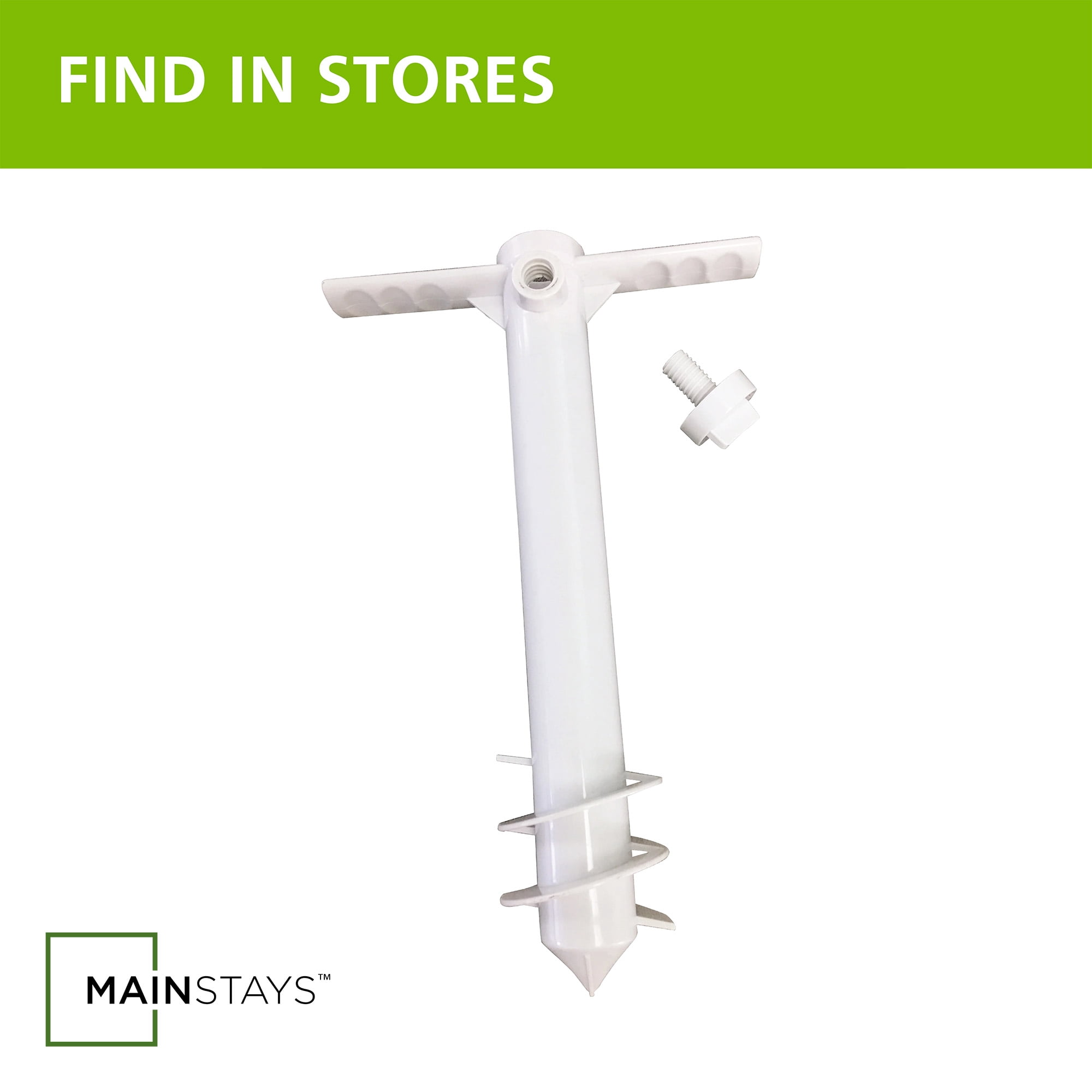 Mainstays 15.4'' Size White Multi-Purpose Resin Screw-in Sand Anchor