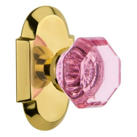 Nostalgic Warehouse Cotwap_Psg_234_Nk Cottage Solid Brass Rose Passage Door Knob Set -