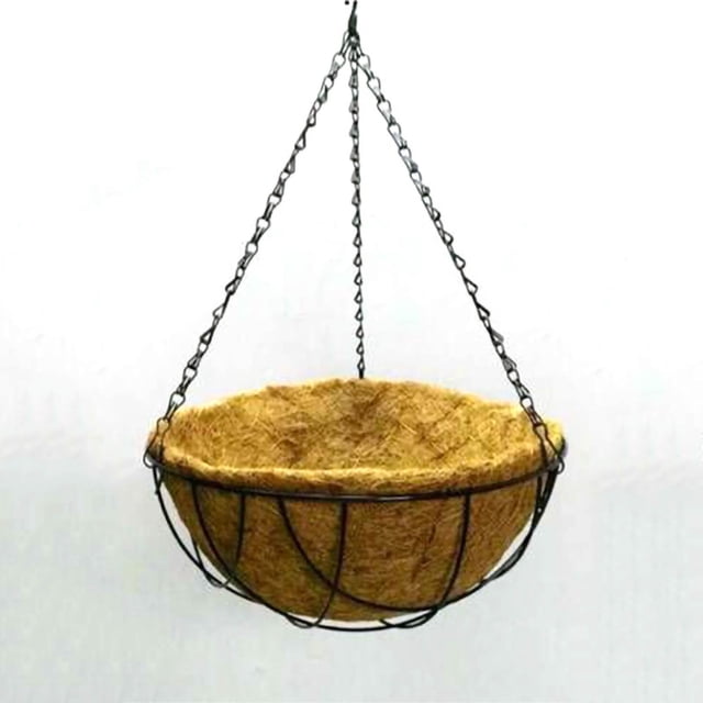 Cesta colgante Maceta Jadeshay Maceta colgante de metal Fibra de coco