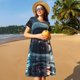 thumbnail image 4 of Balery Astronaut Helmet Reflections Vestidos sueltos de manga corta para mujer, vestidos de verano 2025, vestidos casuales de corte A con vuelo., 4 of 6