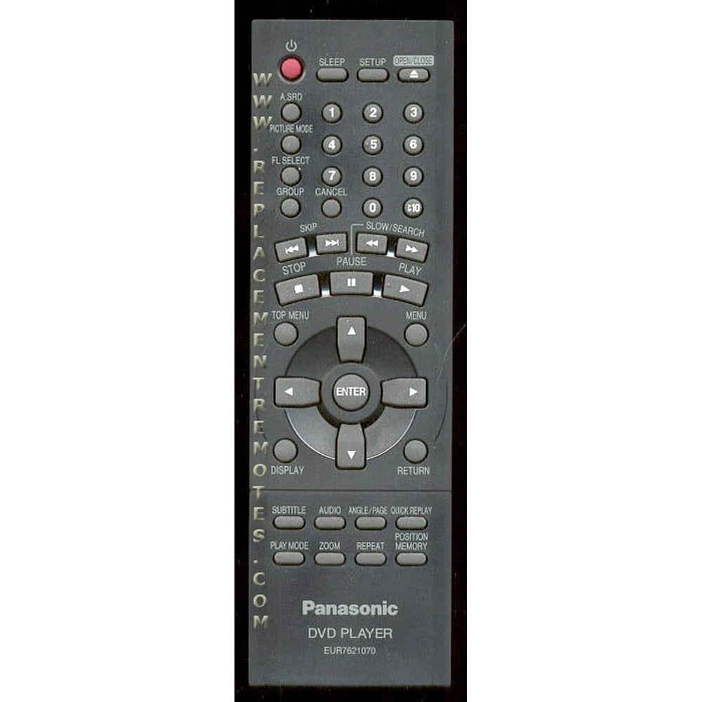 Panasonic EUR7621070 (p/n EUR7621070) DVD Player Remote Control