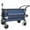 Blue + Grey + 9"x4" Beach Tires, variant on 【LuckyNote】Multi-Functional Folding Wagon Cart, Heavy-Duty with 360° All-Terrain Wheels & Adjustable Handle, Large Capacity Foldable Utility Cart, Black-Gray