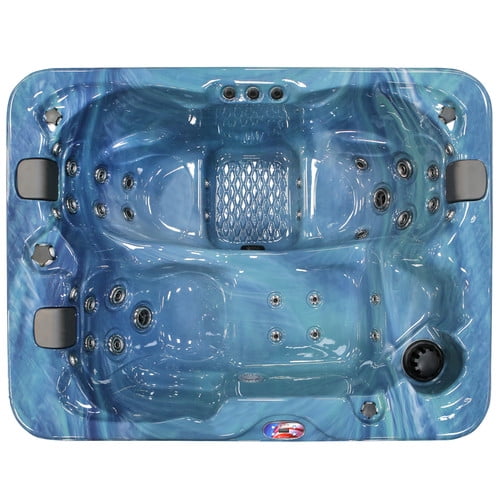 3-Person 34-Jet Lounger Spa with Bluetooth Stereo System, Subwoofer and Backlit LED... by Lloyds Material Supply