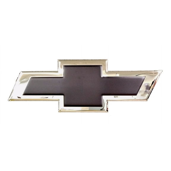 Chevrolet Bowtie Stainless Steel Wall Hanging Sign Chrome/Black : 22" x 8"