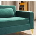 thumbnail image 3 of US Pride Furniture Aesthetic Velvet Sofas for Living Room 3 Seater Couch with Classic Modern Appeal and Luxurious Soft Comfort Easy to Maintain 85.8Wx30.7Dx31.5H Green, 3 of 4