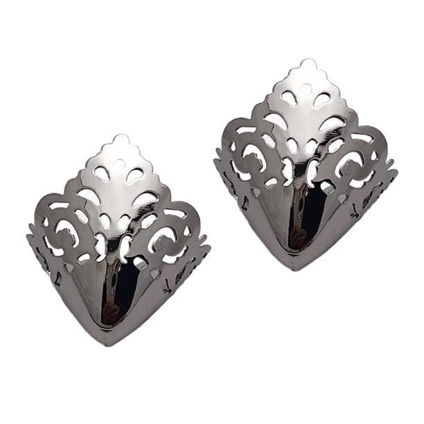 2 protectores de metal para zapatos con punta alta, para cubrir tacones altos. plata